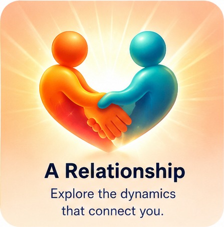 Two figures clasping hands in the shape of a heart